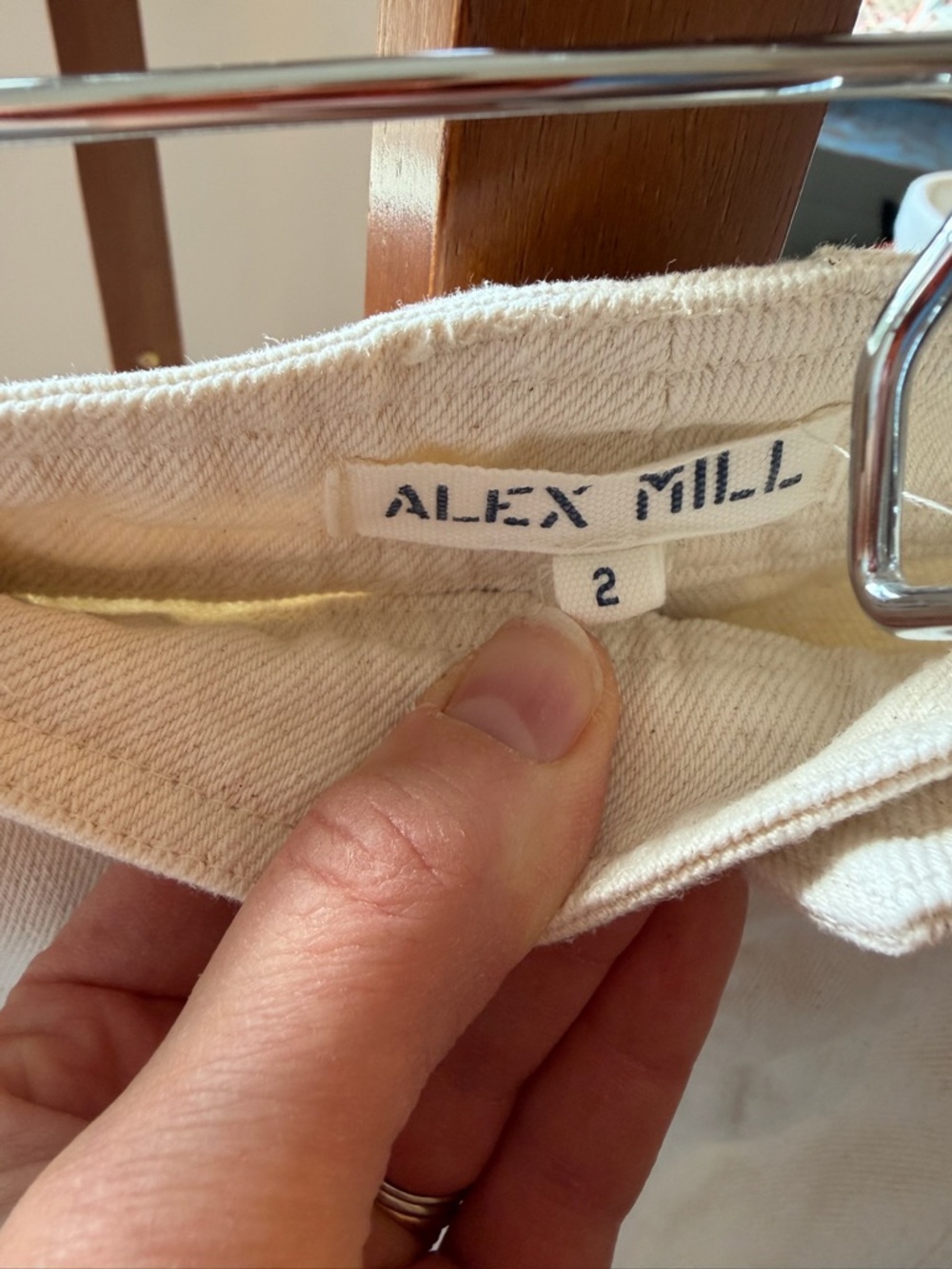 Alex Mill “Neil Skirt” in Cream Canvas - Picture 4 of 4